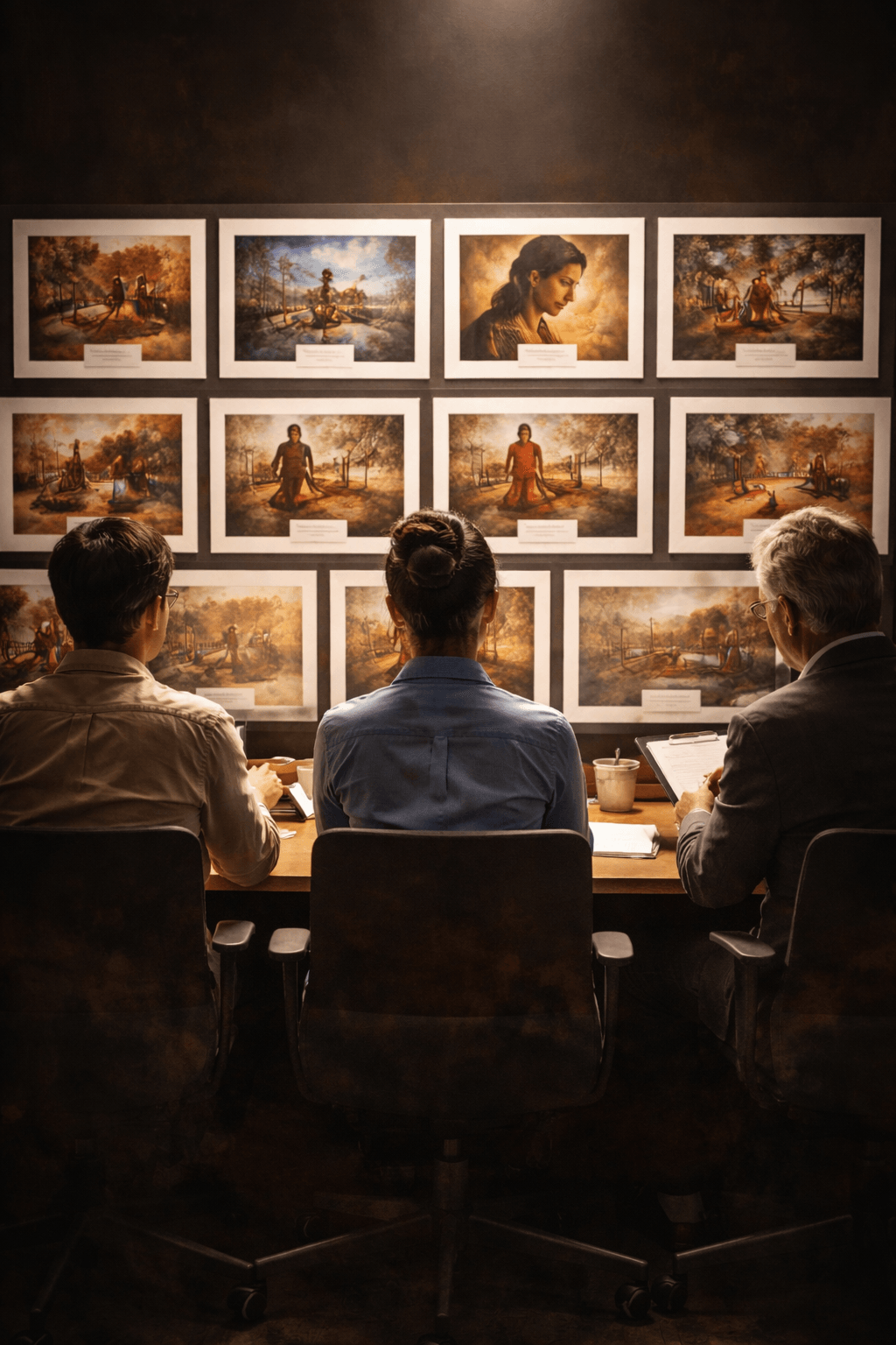 Blind jury review visual